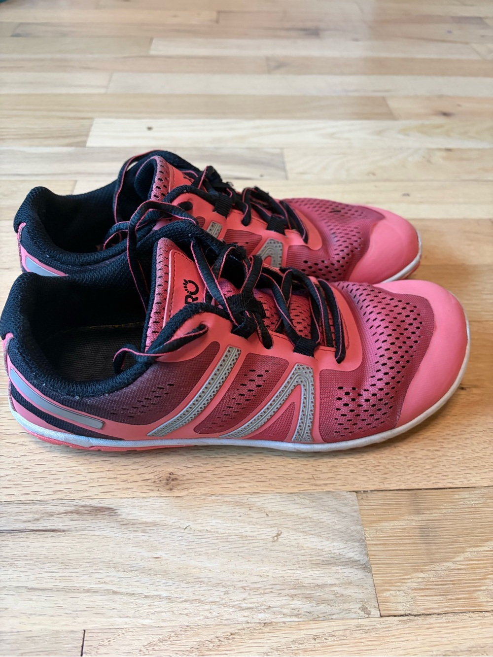 Women's Xero HFS Pink with Black Barefoot Running Shoes